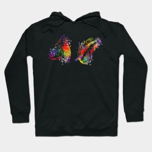 Adrenal Gland Colorful Watercolor Drawing Hoodie